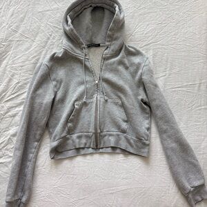 Brandy Melville cropped zip up